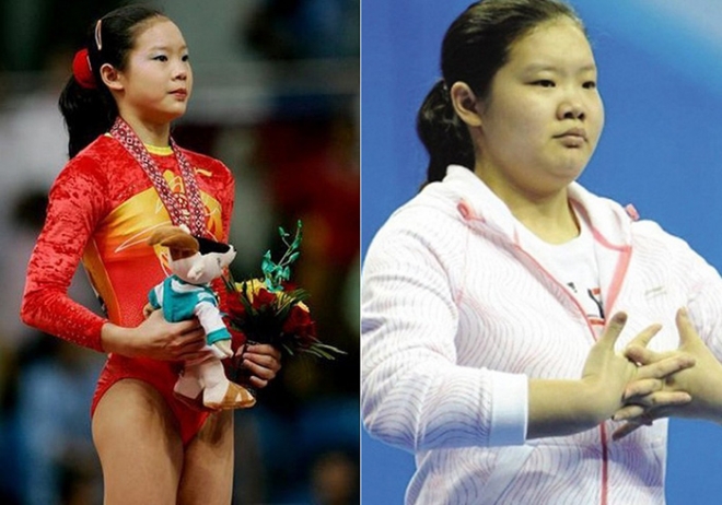 他们都曾是体操界的大美女，退役后发胖认不出来(2)