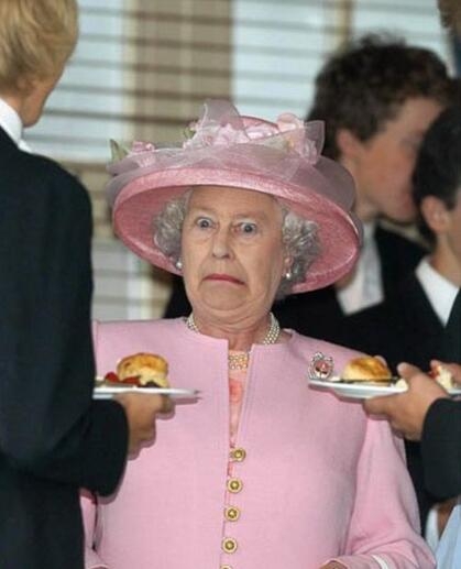 抓拍：生活中英国女王最经典的瞬间表情(1)