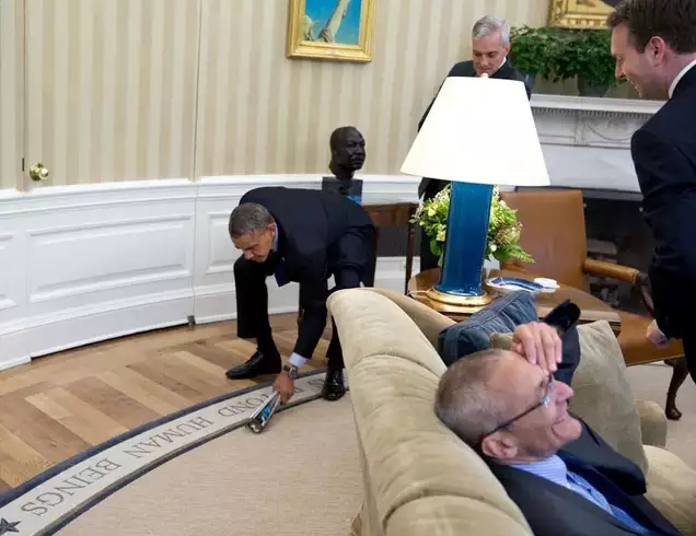 抓拍奥巴马随性瞬间(1)