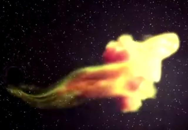 绝对震撼！宇宙黑洞，吞灭直径3千公里的恒星瞬间！(2)