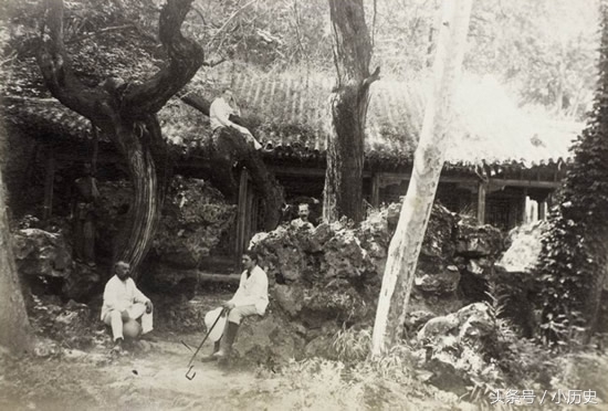清朝老照片：妇女骑驴出门，官员乘四抬大轿，那双小脚挺吓人(5)