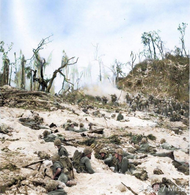 “看美军如何打鬼子”罕见彩照“还原最真实惨烈的太平洋战场”(1)