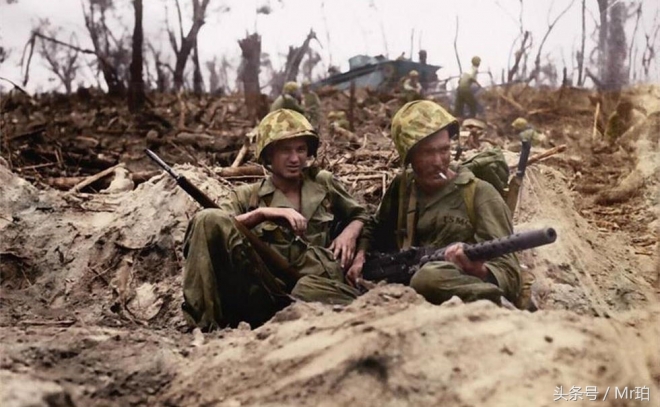 “看美军如何打鬼子”罕见彩照“还原最真实惨烈的太平洋战场”(4)