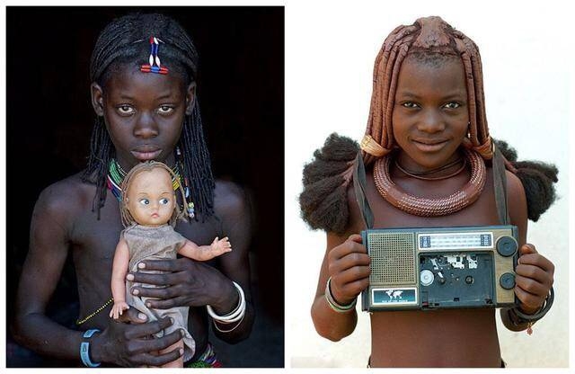 牛粪固定发型，一生不得摘下泥土项圈，摄影纪实安哥拉部落的女人(2)