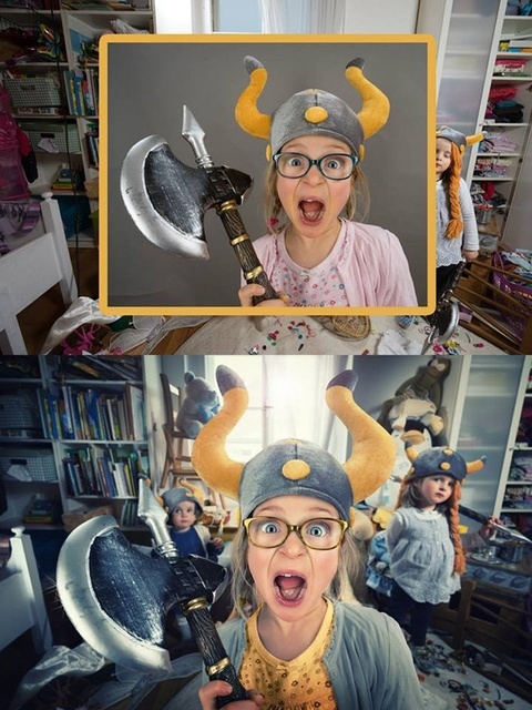 有个会PS的老爸是一种什么感受？ 哈哈~(3)