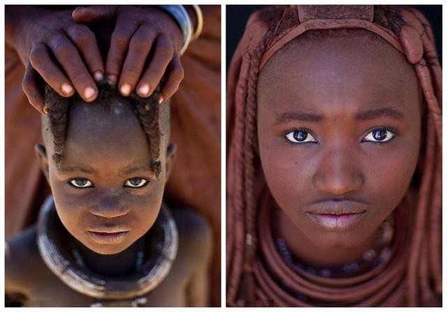 牛粪固定发型，一生不得摘下泥土项圈，摄影纪实安哥拉部落的女人(2)